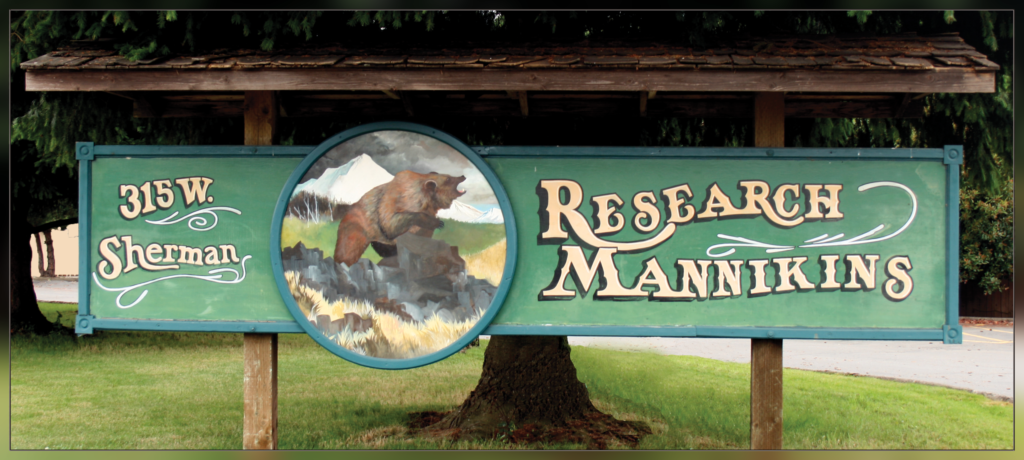 Research Mannikins headquarters sign