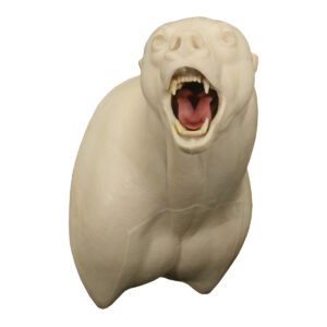 Aggressive Turn Open Mouth Black Bear Wall Mount Medium